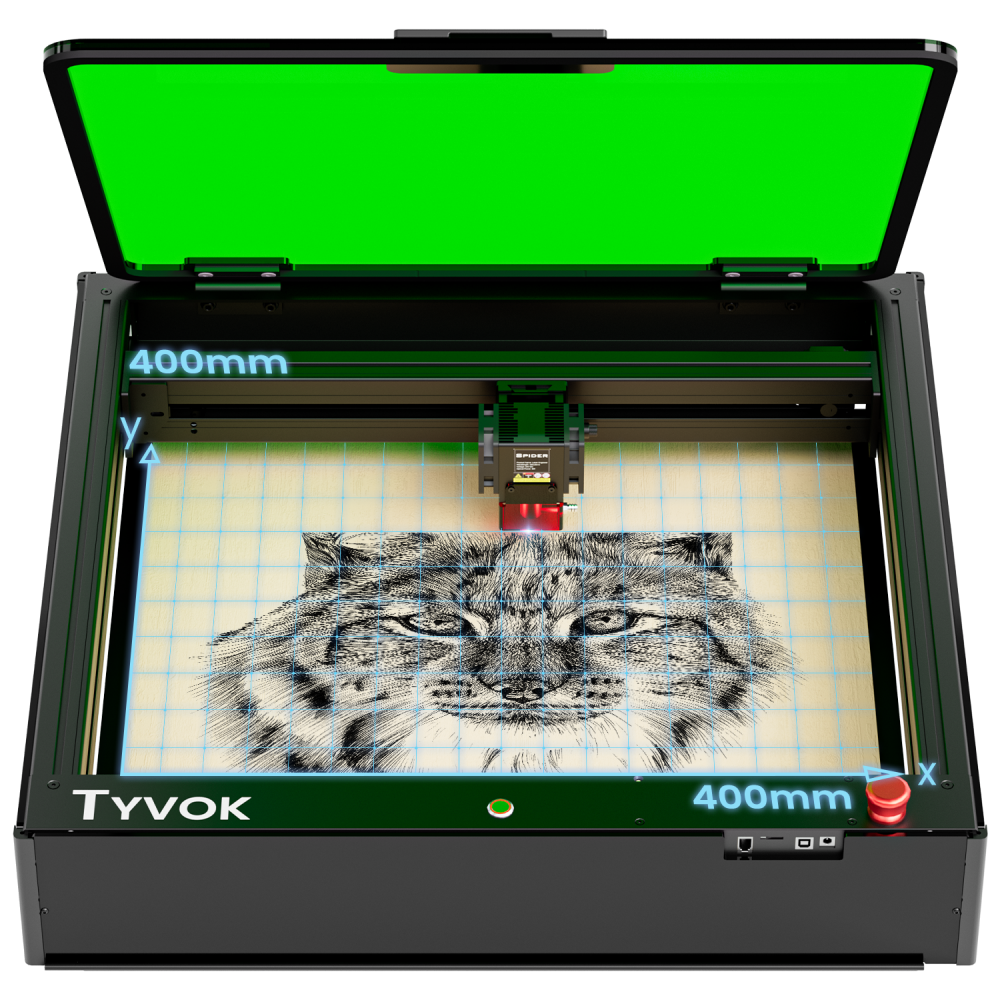 Tyvok X1C machine laser 20w surface de travail