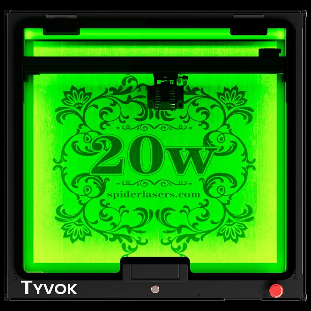Tyvok X1C machine laser 20w éclairage leds